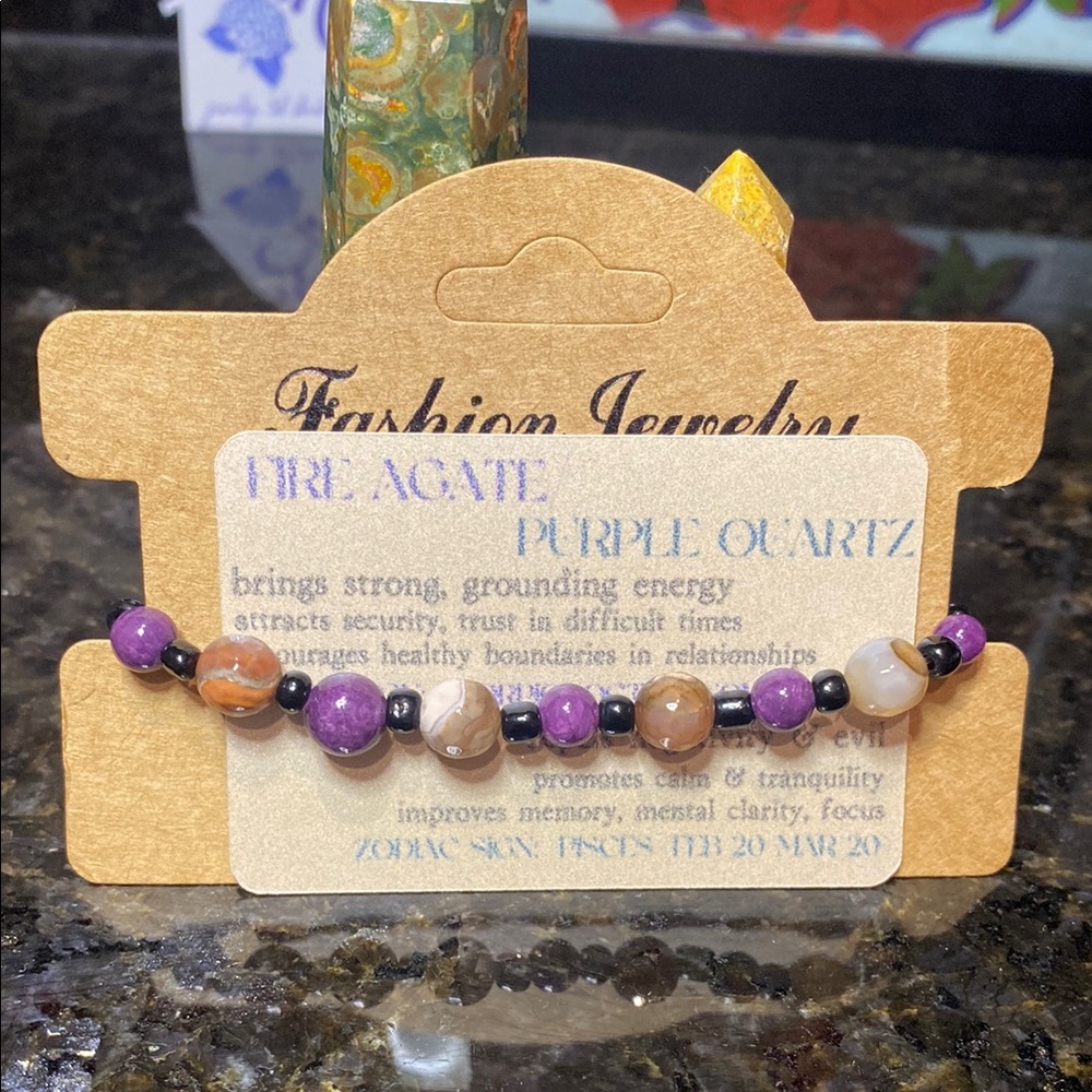 Fashion Jewelry Agate and Quartz Bracelet